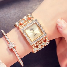 Relojes de lujo para Mujer de marca G & D, relojes de pulsera con diamantes de imitación dorados, relojes de pulsera de cuarzo a la moda para Mujer, Reloj para Mujer 2024 - compra barato