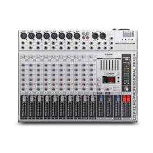 G-MARK mezcladora de Audio profesional GMX1200, consola mezcladora para DJ, estudio, 12 canales, 8 Mono 2 estéreo, 7 marcas, EQ, 16 efectos, USB, cabina azul 2024 - compra barato
