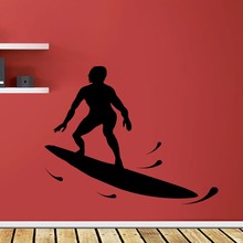 Artistic Water Skiing Wall Decal Living Room Waterproof Custom Color Available Wall Art Stickers Vinyl diy Mural Wallpaper ZA224 2024 - buy cheap