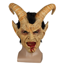 Scary mask demon devil Lucifer Horn latex Masks Halloween movie cosplay decoration Festival Party Supply props Adults Horrible 2024 - buy cheap