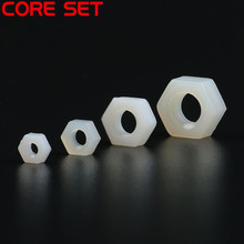 50pcs DIN934 M3 M4 M6 M8 PA66 Nylon Hex Nut Hexagon Plastic Hex Nuts 2024 - buy cheap