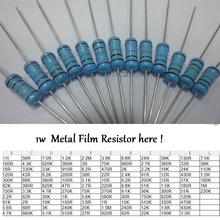 Resistores de metal 200r 1w dip anel colorido 1w 200ohm 500 resistores de filme de metal mais valor por favor verificar a página 2024 - compre barato