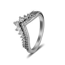 Anel de desejo da princesa s925 prata esterlina clara cz anéis de dedo para mulheres elegante jóias fazendo por atacado 2024 - compre barato