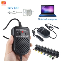 Universal 80W DC Puerto USB LED Auto cargador de coche adaptador de fuente de alimentación ajustable con 8 enchufes DC para Laptop Notebook 2024 - compra barato