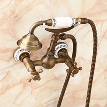 Mezclador de ducha de estilo clásico, Set de ducha con mezclador de porcelana azul y blanca, modelo de teléfono, estilo clásico, Grifo de ducha de baño, ZR014 2024 - compra barato