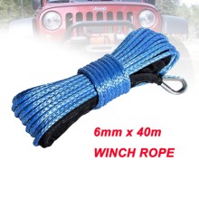 6mm X 40m torno de Cable UHMWPE sintético coche remolque recuperación Cable Offroad 4WD ATV UTV 2024 - compra barato