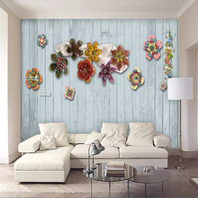 Papel de parede decorativo sudeste asiático, pinturas de parede em flores secas pintadas à mão 2024 - compre barato