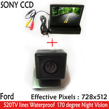 HD Video Auto Parking 4.3" Foldable Monitor+ LED Night Vision Reverse SONY CCD Car Camera for Ford 2012 Focus Hatchback / Sedan 2024 - buy cheap