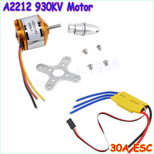 New  motor A2212 930KV Brushless Outrunner Motor W/ Mount 15T+  ESC 30A For RC Aircraft Quadcopter UFO 2024 - buy cheap