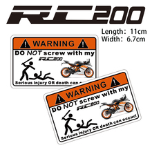 KODASKIN Motorcycle Cheap 2D Creative Warning Sticker Decal for RC200 2024 - buy cheap