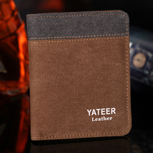 Men Wallets Coin Purse Wallets for Men with Checkbook Holder Soft Card Case Classic Canvas Mens Wallet Money Bag Purses 2024 - buy cheap