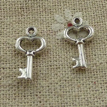 600 шт., тибетское серебро key charms 15x9mm #3721 2024 - купить недорого