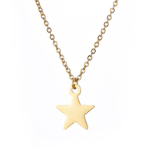 Long Chain Big Star Necklace For Women Gold Stainless Steel Pendant Necklace Intital Chain Choker femme Jewelry Fashion 2019 New 2024 - buy cheap