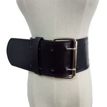 2020 New Vintage Metal Big Buckle Pu Leather Punk belt Exceed Wide Belt Woman Retro All-Match Dress Female Waistband Belt Female 2024 - buy cheap