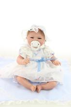 Lifelike 40cm cute silicone reborn baby doll toy with magnet nipple, play house toy girls birthday gift brinquedos princess doll 2024 - buy cheap