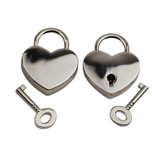 Small Heart Shape Padlock Tiny Luggage Shackle Suitcase Drawer Cabinet Gate Lock Security Keys For Gifts Silver Decor Xmas Gift 2024 - buy cheap