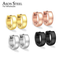 ASON стальные ювелирные изделия из Кореи женские серьги-кольца 2019 для женщин золотые серебряные серьги из нержавеющей стали 2024 - купить недорого