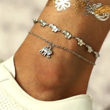 Elephant Pendant Female Anklets Barefoot Crochet Sandals Foot Jewelry  New Anklets On Foot Ankle Bracelets  For Women Leg Chain 2024 - buy cheap