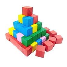 20pcs/Set Montessori Colorful Wood Cube Blocks Bright Assemblage Block Early Educational Early Learning Toys For Kids Children 2024 - buy cheap