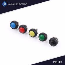5PCS Momentary  Push Button Switch 12mm Self Reset Blue Red Yellow Green Black Switches PBS-33B Multicolor 2024 - buy cheap