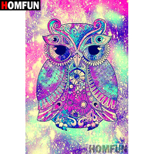 HOMFUN-pintura de diamante 5D DIY "animales de colores", cuadrados o redondos de imitación bordado de diamantes, estilo punto de cruz 3D, decoración para el hogar, A10025 2024 - compra barato