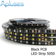 5m/Lot 5050 Black PCB LED Strip 12V Flexible Decoration Lighting IP65 Waterproof LED Tape RGB/White/Warm White/Blue/Green/Red 2024 - buy cheap