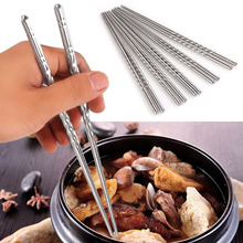 5 Pair/set  Stainless Steel Non-slip Chopsticks Dishwasher Safe Light Chopsticks 2024 - buy cheap