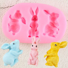 Rabbit Silicone Molds Animlas Bunny Fondant Mold DIY Cake Decorating Tools Candy Chocolate Gumpaste Mould Resin Clay Soap Moulds 2024 - buy cheap