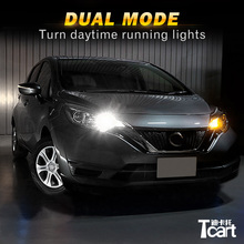 Tcart LED DRL Driving Daytime Running Lights Turn Signal Auto Working Lamps PY21W 1156 For Nissan Note E12 2012 2014 2015 2017 2024 - buy cheap