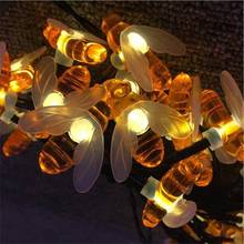 Solar Christmas Lights 20 50 LED Solar Bee Fairy String night Lights for Xmas Party Garden Fence Decoration Outdoor Solar Lamp 2024 - buy cheap