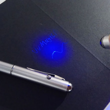Caneta esferográfica mágica com tinta invisível, material de plástico para escritório, caneta esferográfica vazada com luz uv, 1 peça 2024 - compre barato