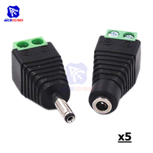 Conector de cable macho y hembra de 3,5x1,35mm para cámara CCTV, tira de luz LED, 3,5x1,35mm, 5 par/lote 2024 - compra barato