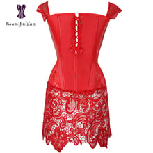 903 # de Diseño de Moda de talla grande de encaje correas de hombro entender las mujeres bustier cuerpo shaperwear sexy rojo vestido con corsé de cuero 2024 - compra barato