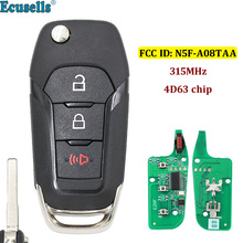 2 + 1/3 botões virar remoto chave keyless entrada fob 315mhz para ford fusion 2013-2015 fcc id: N5F-A08TAA hu101 2024 - compre barato