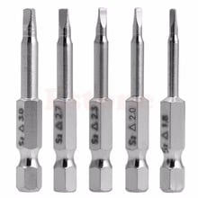 HOT 5Pcs/Set Magnetic Triangle Head Screwdriver Bits S2 Steel 1/4 Hex Shank 50mm 2024 - buy cheap