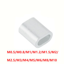 Manguitos de Cable de aluminio de un solo orificio M0.5 ~ M10, accesorios de Clip, tope de manga férula de bucle, 14 tamaños para elegir 2024 - compra barato