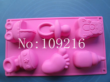 Wholesale!!1pcs Little Feet&Baby Good Quality 100% Food Grade Silicone Cake/Pudding/Jelly/Bread DIY Moulds 2024 - buy cheap