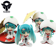 4 unids set Japón anime figma vocaloid hatsune miku nieve miku fresa figuras de acción de juguete muñeca brinquedo niños regalo 4" 2024 - compra barato