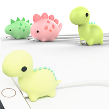 SIANCS  Cute Doodle Fish Dinosaur Cable Bite Protector  For iPhone Usb  Cable Organizer Winder Cartoon Wire Cable Holder 2024 - buy cheap