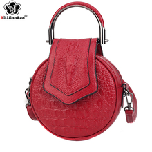 Luxury Circle Crocodile Pattern Female Handbags Brand Leather Round Ladies Hand Bags Fashion Small Women Bag Over Shoulder Bolsa 2024 - buy cheap