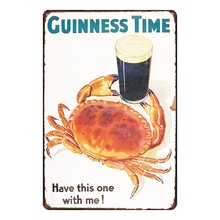 Guinness Time-placas de Metal Vintage para pared, cartel de hojalata para Bar, cafetería, arte para el hogar, decoración de cocina, Cuadros, 30x20cm, SA-2025 2024 - compra barato