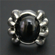 Fashion Ring Cool Design Biker Dragon Claws Black Stone Ring 316L Stainless Steel Wholesale Price Ring 2024 - buy cheap