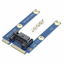 Mini PCI-E mSATA SSD для SATA 7 Pin MPCIe адаптер-карта 2024 - купить недорого