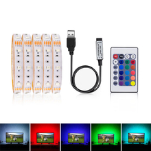 5 v rgb usb led luz tira pc 3528 50 cm 1 m-5 m 5 v led tira luzes lâmpada diodo tv flexível backlight usb ledstrip não-impermeável 2024 - compre barato