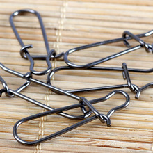 High Quality Elastic Stainless Steel Fishing Lure Clip Lock Swivel Snap Hook Rolling Connector Rings Fishing Accessories 100pcs 2024 - buy cheap