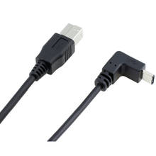 Правый левый угол USB 3,1 Type C к USB 3,0 B кабель для передачи данных Боковой изгиб 90 градусов USB3.1 Type-c папа к порту принтера 2024 - купить недорого