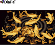 DIAPAI Алмазная картина 5D DIY 100% полностью квадратная/круглая дрель "Животные рыбки вид" Алмазная вышивка крестиком 3D декор A25247 2024 - купить недорого