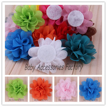 (120pcs/lot)Lovely Fabric Chiffon Flower For Children Hair Accessories Artificial Flatback Rosette Tulle Flowers For Hair/Dress 2024 - buy cheap