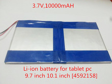Tableta pc de 3,7 V, batería de iones de litio de polímero, 10000mAH, 9,7 pulgadas, 10,1 pulgadas, envío gratis 2024 - compra barato