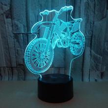 Motorcycle Seven Color Gradual Change Table Lamps Touch Remote Control 3d Night Light Led 3d Visual Gift Small  Desk Lamp 2024 - buy cheap